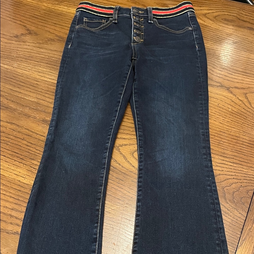 Veronica Beard Carolyn High-Rise Baby Boot Jeans, size 25